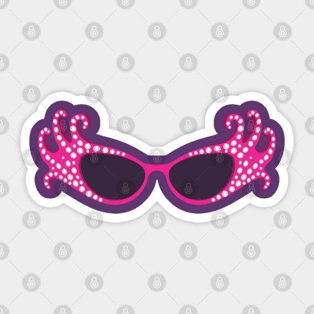 Magenta Glasses Edna Sticker by Fashion Sitejob